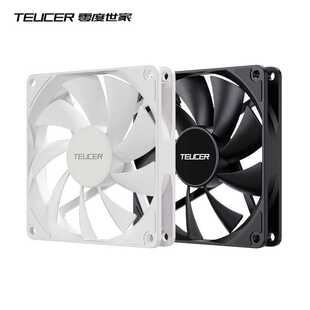 TEUCER 9015薄扇台式电脑机箱9cm风扇黑色9015温控CPU散热器
