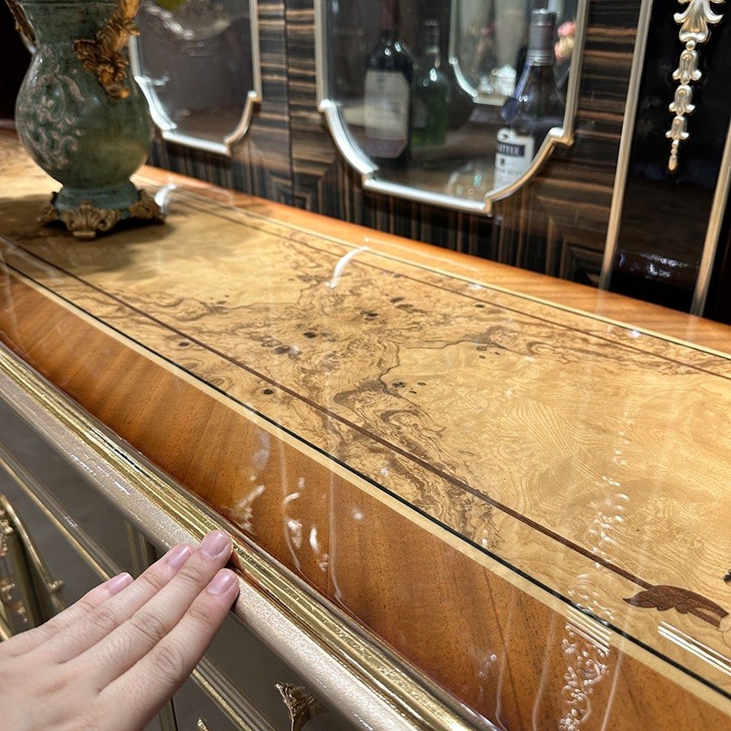 锐森贵族 法式实木餐边r柜 欧式雕花柜客厅装饰桌 过道摆台餐厅