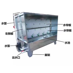 江苏环保水帘柜h汽车配件打胶除尘喷漆柜不锈钢打磨柜喷漆房水帘