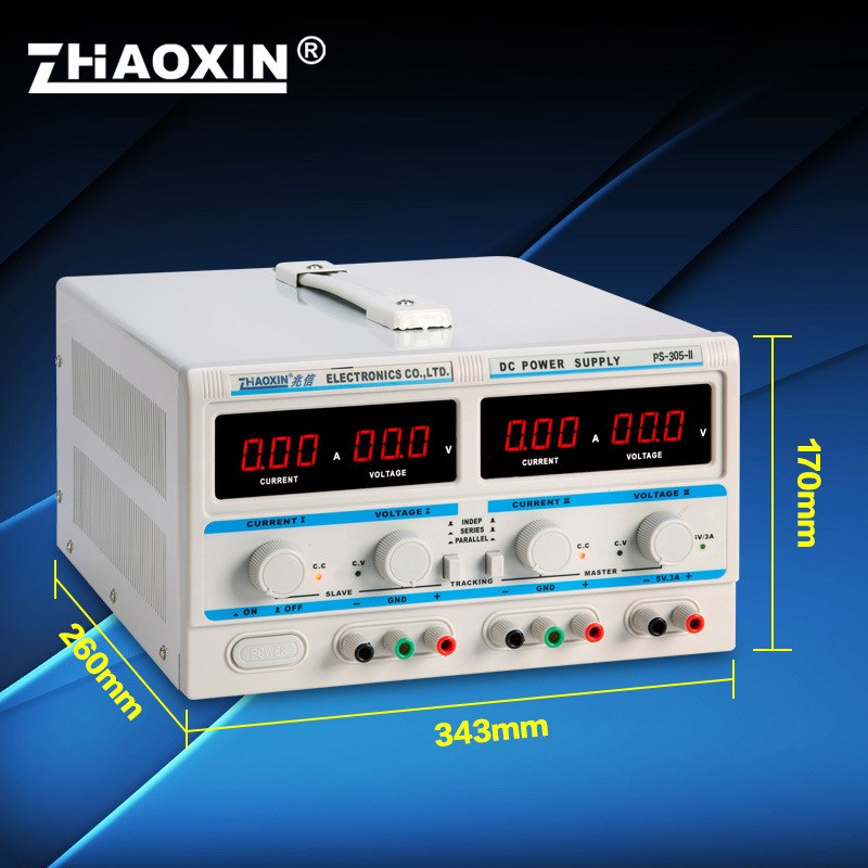 兆信可调电源仪器仪表维修30v5aB带5V3A固定输出数显串并联双输出