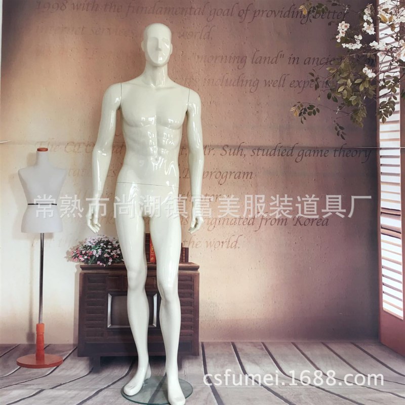 常熟成人全身模特道具亮白高光抽象玻璃钢服装橱W窗模特展示架
