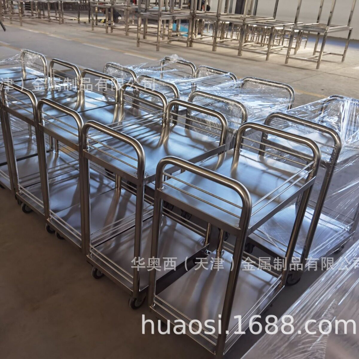 北京GMP级不锈钢手推车洁净室推车生产厂家