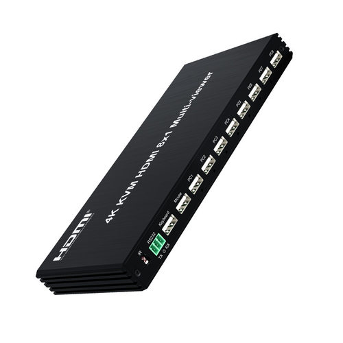 跨境批发4K HDMI 8画面分割器 带KVM切换  八路画面分割切换器