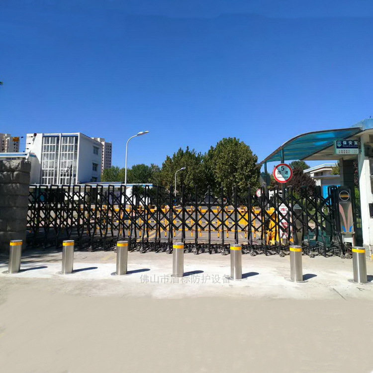 盾标防护防护电子桩电动升降止车地柱手动式全自动升缩止步活动桩