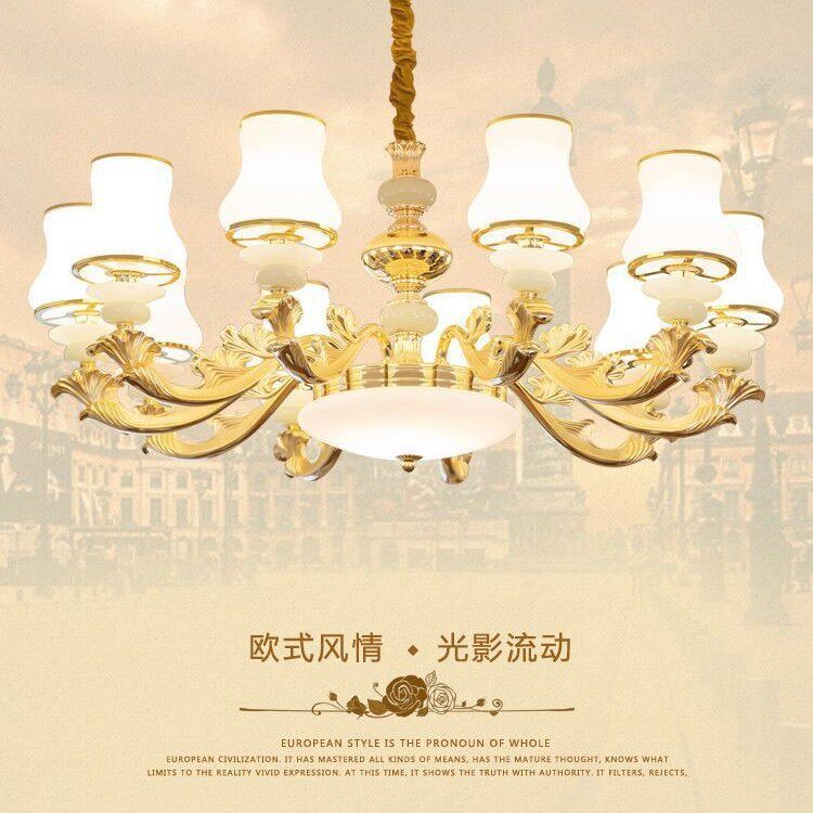欧式客厅灯吊灯现代简约水晶灯简欧餐厅卧室灯2022年新款灯具套餐