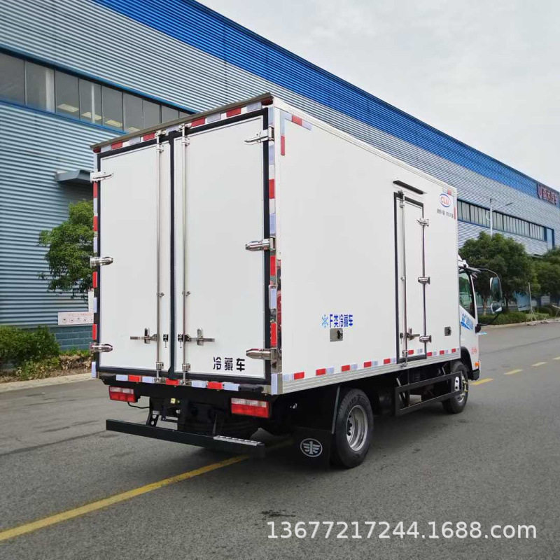 4米2蓝牌冷藏车解放虎VN150马力保温车 白条猪羊肉配送车冷鲜车