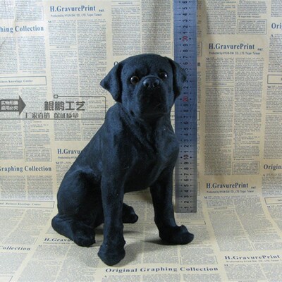装真狗摆件猎饰黑狼狗动物狼狗摆件名犬展厅家居农场仿犬品展览