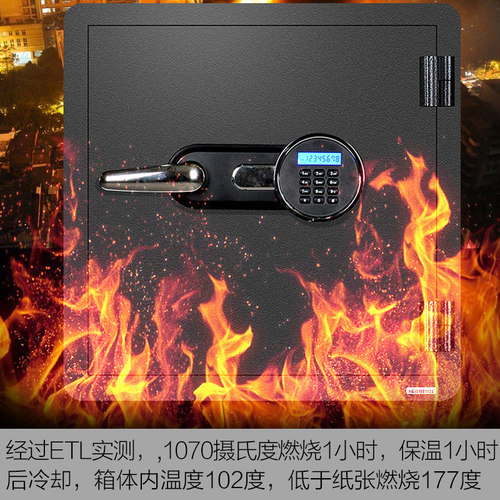 迪堡防火保险柜P码1B电子密-锁保管箱防3防盗水合1办公家用床头柜
