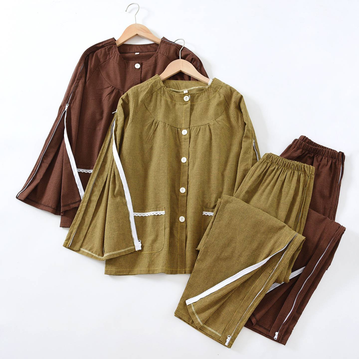 特价清仓春秋女护理服纯棉瘫痪卧床老人理疗针灸透析专用骨折易穿