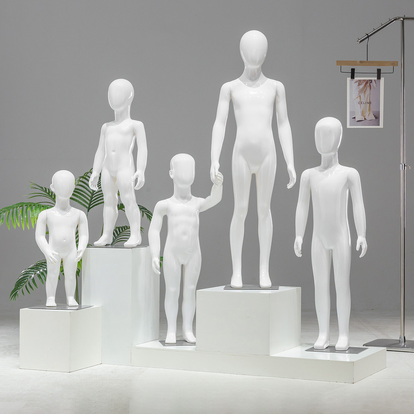 服装店全身儿童模特道具橱窗展示架假人体男女小孩童装衣服展示架