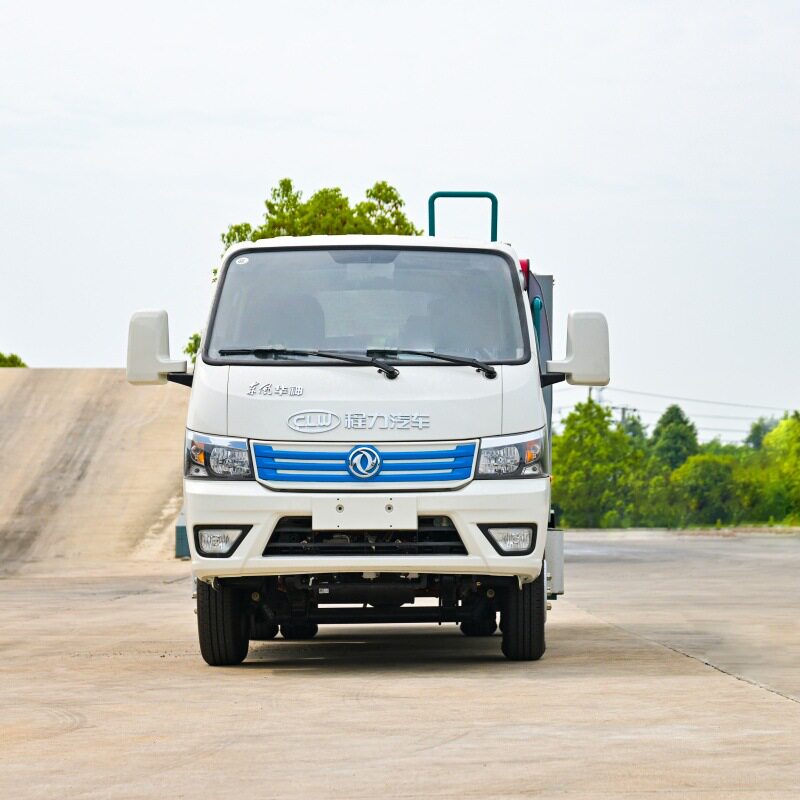 东风华神纯电动挂桶压缩垃圾车