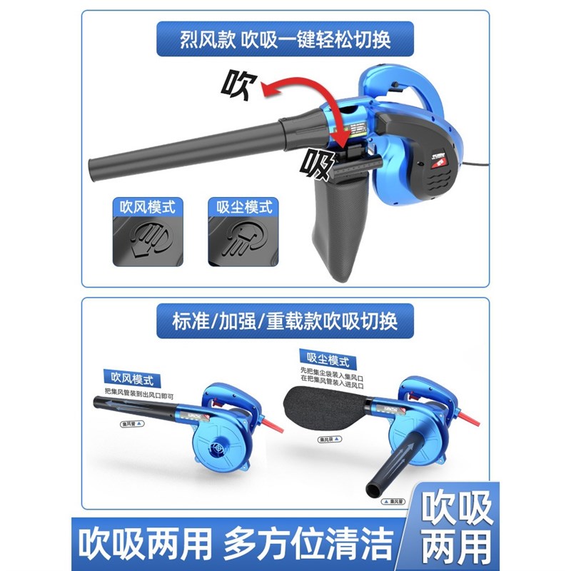 电动吹风枪吹灰机吹气电脑清灰高压炝吹J尘抢除尘气动工具家用小