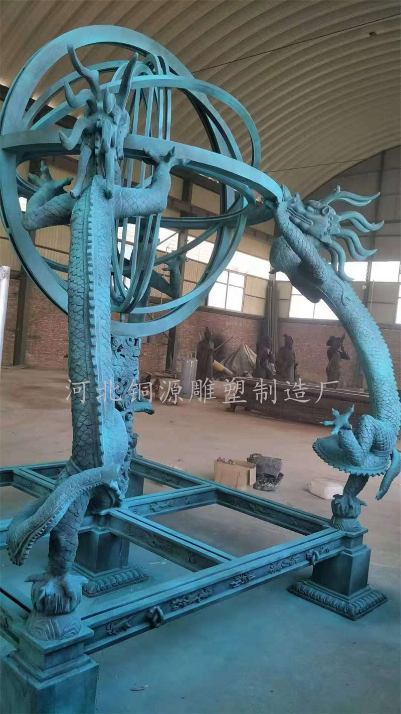 浑天仪雕塑教学楼摆放张衡地动仪铜雕塑城市街头雕塑景观摆件直销