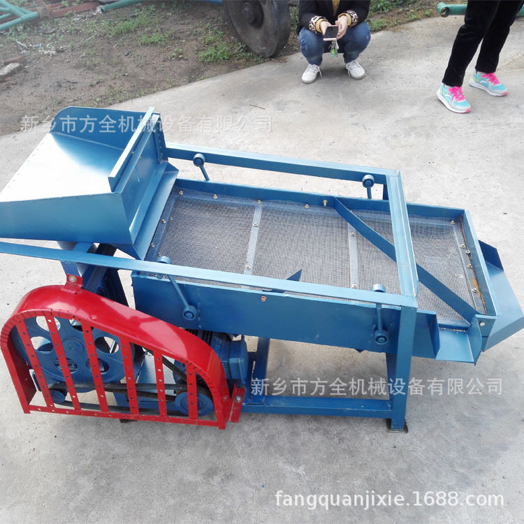 小麦筛子双层过滤农用型自动清理壳糠粉烂霉瘪子1吨/h厂家