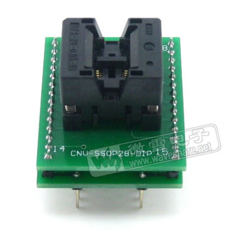 SSOP8转DIP8编程座IC引脚s间距0.65mm测试座OTS-8(28)-0.65-01带