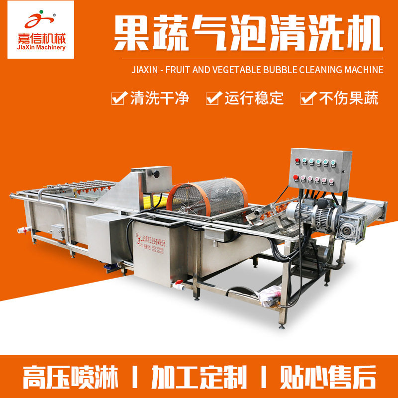 全自动果蔬气泡清洗机流水线