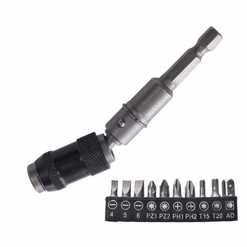 磁性批头接杆Magnetic Screw Drill Tip多角度六角柄快换转向接杆