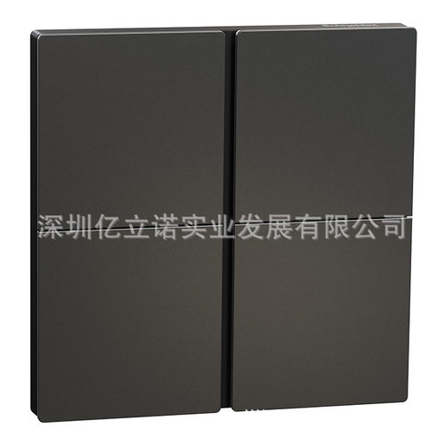 智能照明开关面板C2E616202_MB_C1境悦系列4键黑色金属智能面板