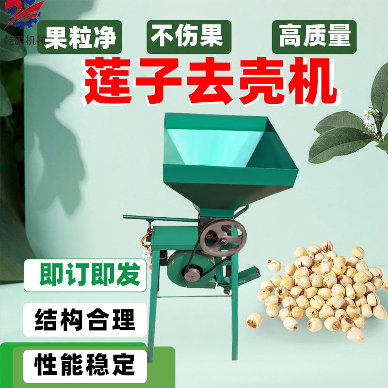 小型电动莲子脱皮磨皮机