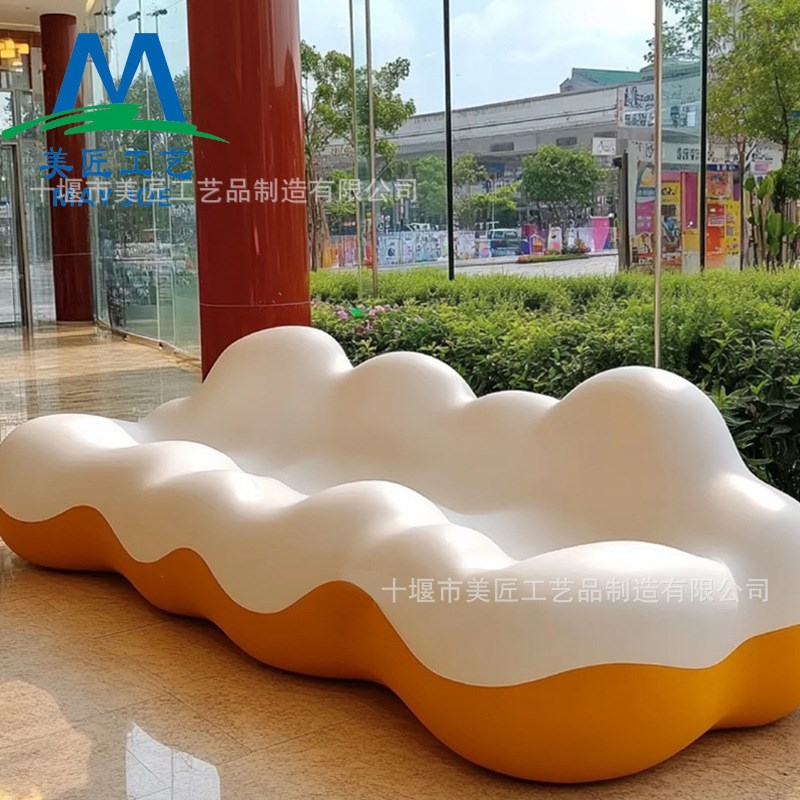 玻璃钢座椅卡通动物休闲椅子酒店商场沙发创意美陈公共坐凳等候椅