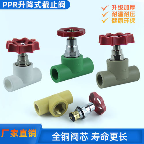 ppr加厚阀门4分20截止阀水管开关25止水阀升降式pe32热熔水管闸阀