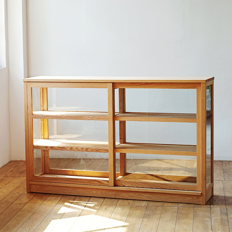 MUMO木墨 玻璃柜 工作室家具 全原实木产品器皿展示柜陈列柜子