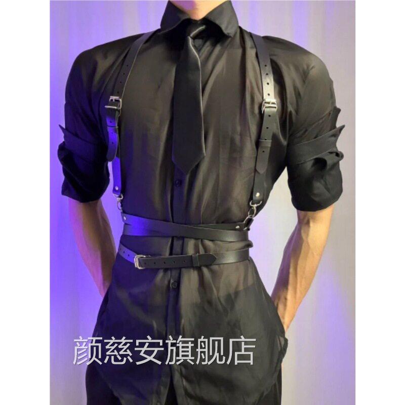 情趣内衣性感羞耻风男仆制服m捆绑束缚皮衣男士qqny大码免s脱诱惑