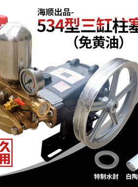 高压打药喷雾器HS海顺534型三缸柱塞泵陶瓷免黄油农用园林喷药泵