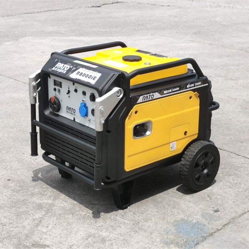 润通R8000ID汽油发电机静音变频6.5/7KW8千瓦小型家商铺银行用