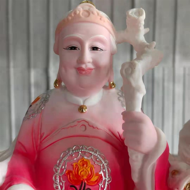 土地公土地婆神像 福德t正神公婆神像树脂仿汉白玉彩绘摆件