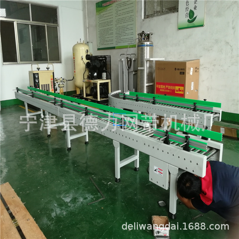 不锈钢滚筒流水线90度滚轮输送机伸缩滚筒输送机无动力滚筒线