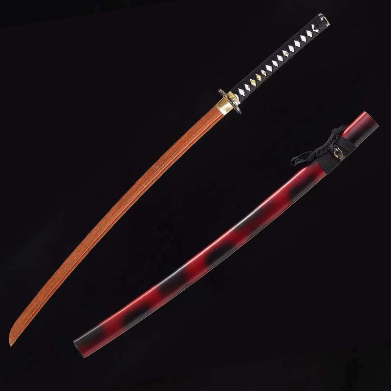 一体木制居合刀剑武术训u练刀日式仿照刀拔刀剑练习木刀可安检