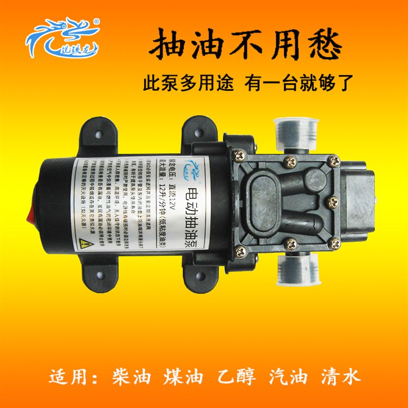 微型汽油柴油直流12V电动抽油泵24V汽车油箱加油机220V自吸抽水泵