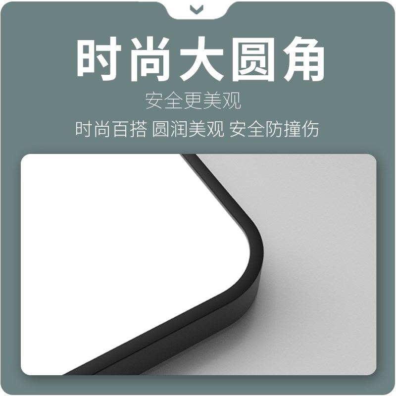 L7门后镜子家用粘贴壁挂挂墙z全身穿衣镜学生宿舍免打孔贴墙试衣