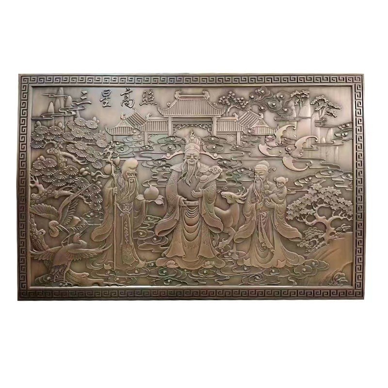 铝单板浮雕 铝板仿古铜雕刻y大院围墙壁画艺术字体人物雕刻肖像