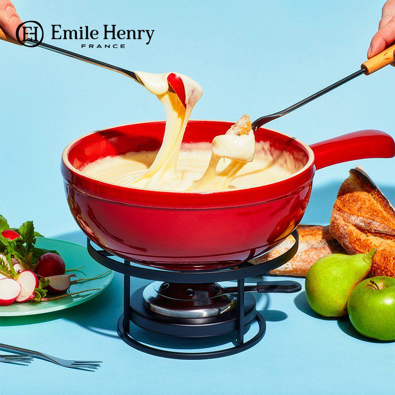 法国Emile Henry奶酪芝士陶瓷火锅炉套装寿喜烧锅部队单人小火锅