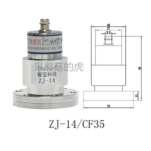 成都睿宝ZJ-14冷阴极电离规 真空规管 CF35规管 KF40真空规管