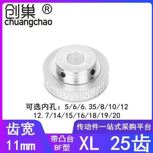XL25齿同步轮齿宽11内孔4/5/6/7/8/10/12/14/15/16/18/19同步带轮
