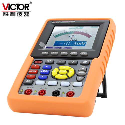 Victor/胜利 手持式彩色示波器 VC2101 双通道100MHz带万用表功能