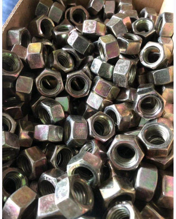 4级彩锌  GB52/DIN934反牙六角螺母 反牙（左牙）M12*1.75
