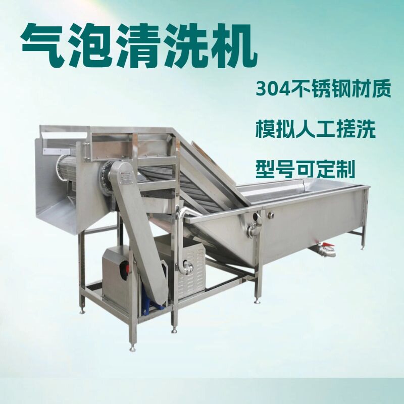 青梅鼓泡式气泡清洗流水线