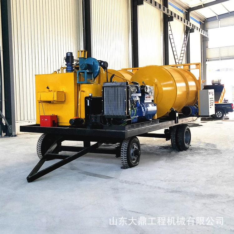 小型轮式沥青拌合机 移动式1.5方沥青拌合机 加热再生拌和机
