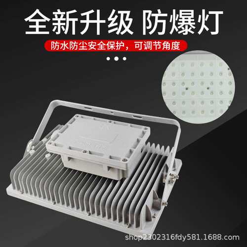 防爆LED灯仓库100W加油站嵌入式化工厂加气应急免维护超亮防水