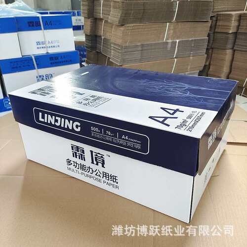 霖境a4纸打印纸 500张办公用纸复印纸整箱  70g双面复印纸