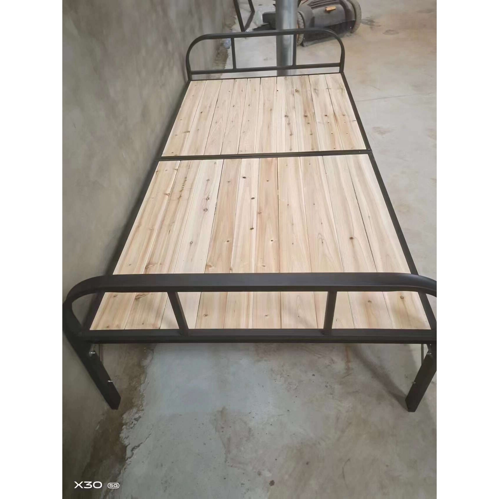 折叠床 竹片折叠床工地床两折折叠床 陪护折叠床简易便携单人床