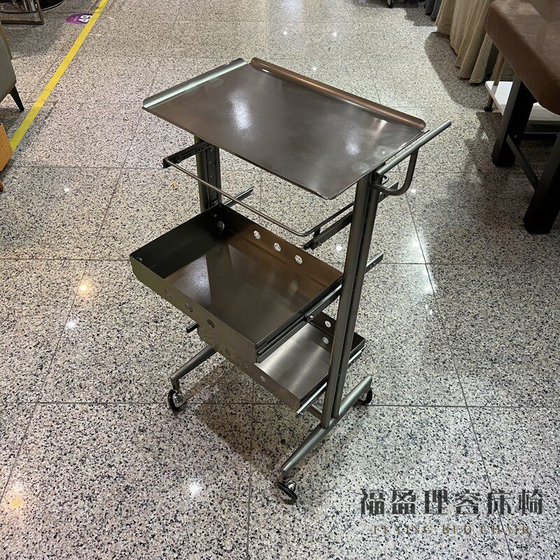 理发店发型师工具柜美发产品烫染区推车发廊专用柜子不锈钢储物柜
