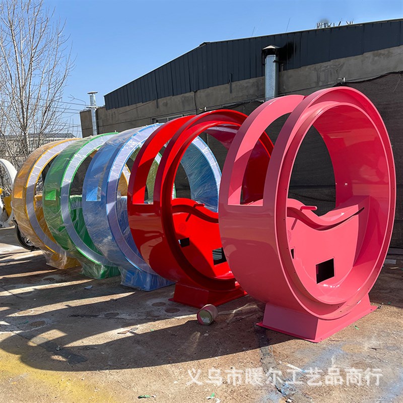 骑行发光单车 不锈l钢脚踩发光单车 户外公园互动游乐设备 led灯