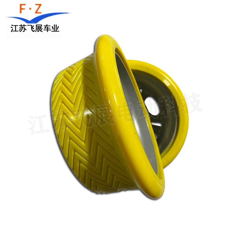 电动轨道车用轨道轮包胶重型单边绝缘火车巡检工业用地铁铁路钢轮