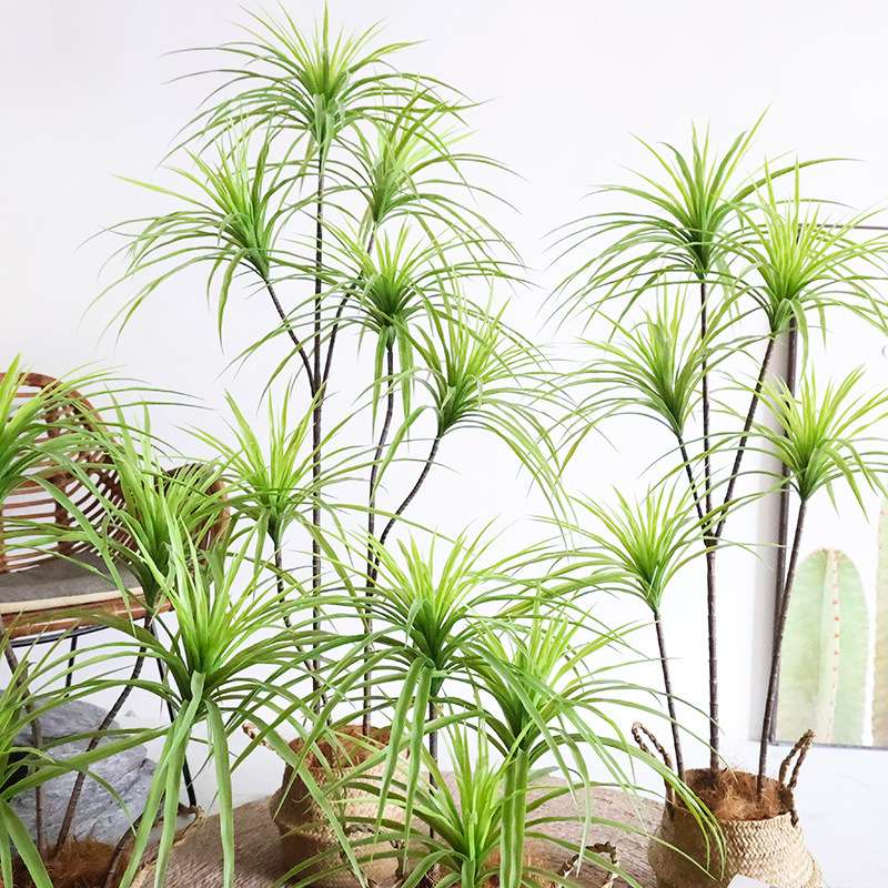 轻奢仿真绿植千年木客厅装饰盆栽植物仿生假花龙血树室内落地摆件
