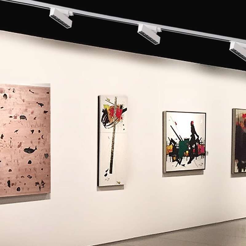 LED三线轨道灯偏光洗墙灯博物馆美术馆画展瓷砖展厅线型导轨灯